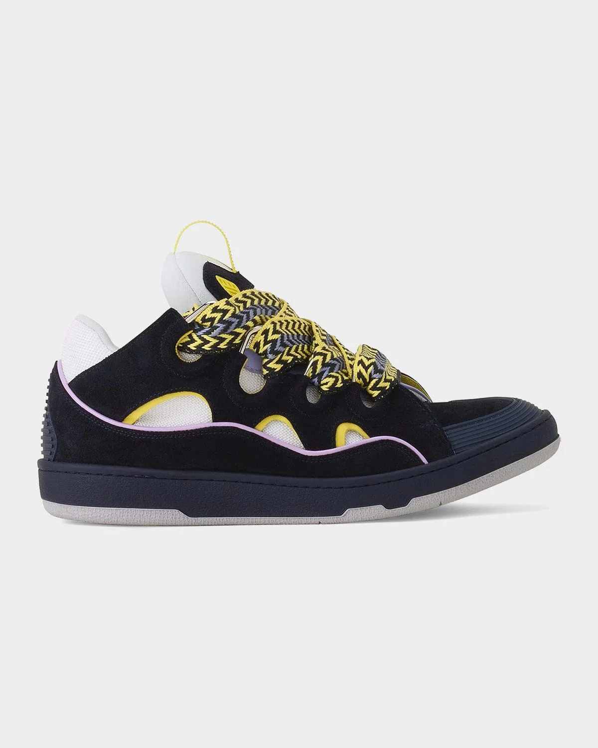 Lanvin Leather Curb Navy Blue Light Purple - 1
