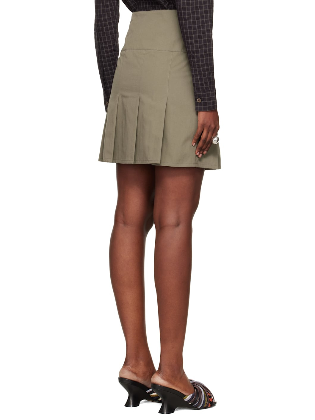 Khaki Girdle Miniskirt - 3
