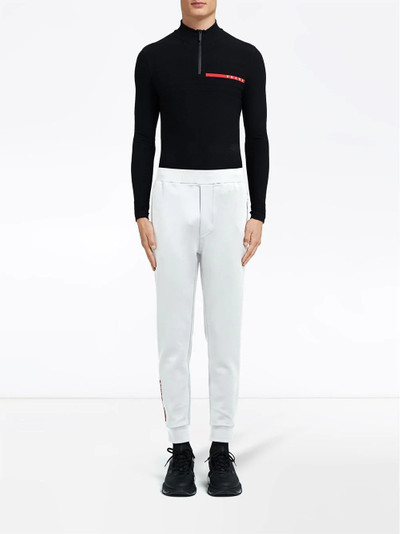 Prada Linea Rossa logo detail track pants outlook