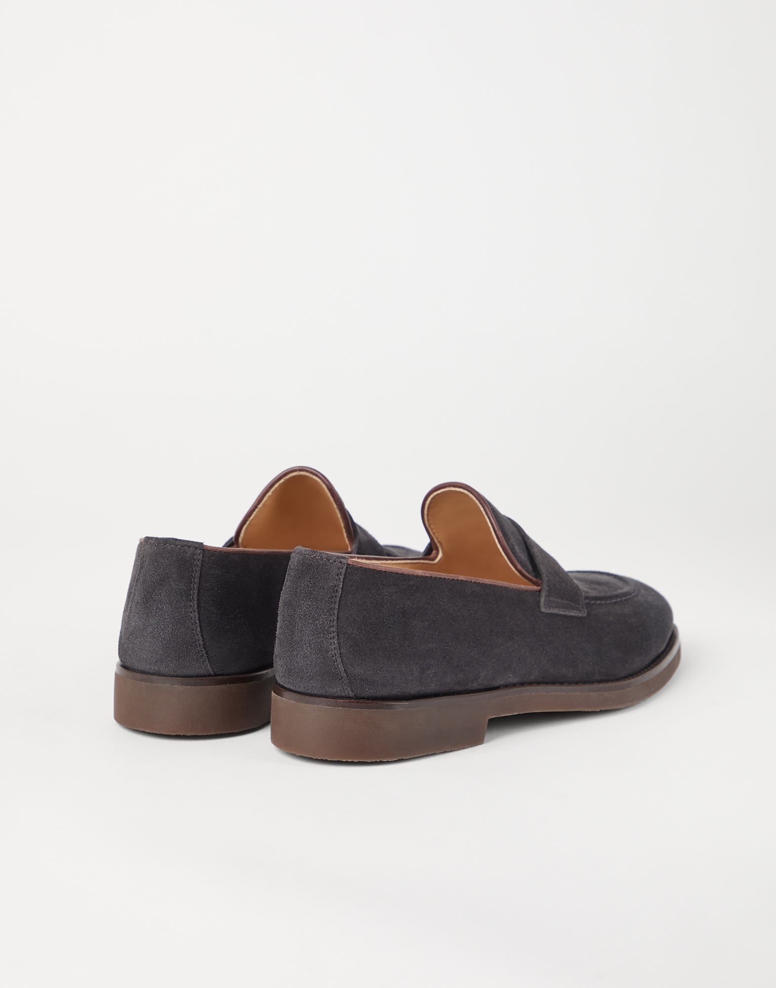 Washed suede penny loafers - 2