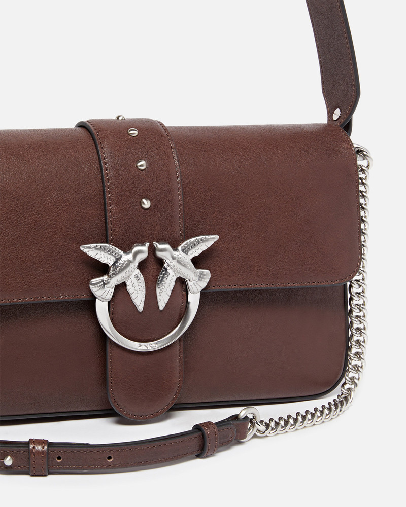 MEDIUM LEATHER CLASSIC LOVE BAG SLOUCHY SHOULDER BAG WITH ZIP 3