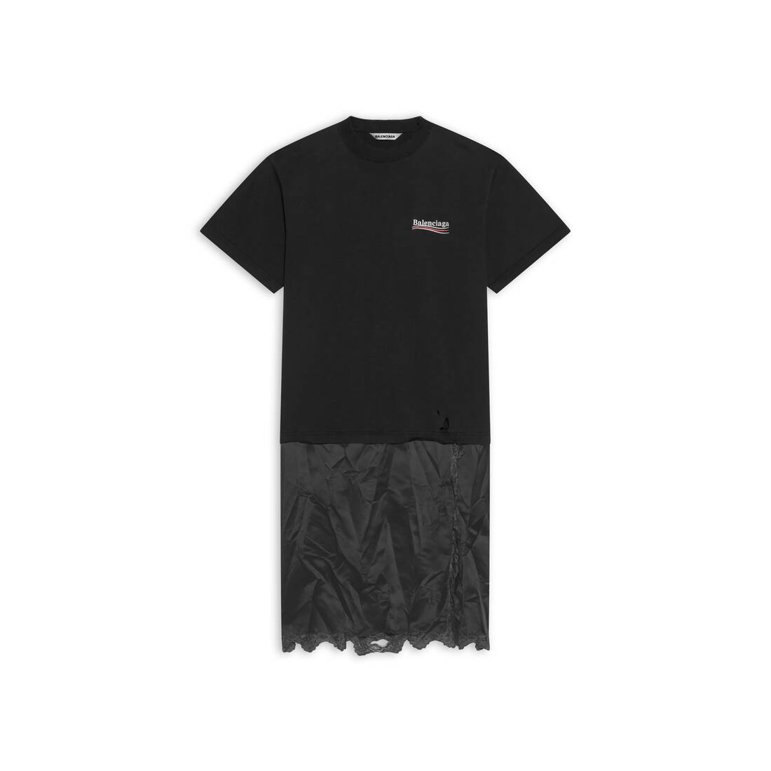 Women's Political Campaign Slip Dress T-shirt in Black - 1
