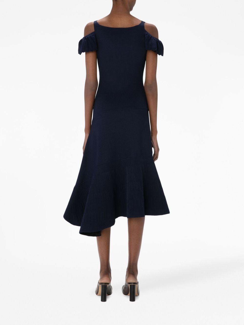 cold-shoulder ruffled dress - 4