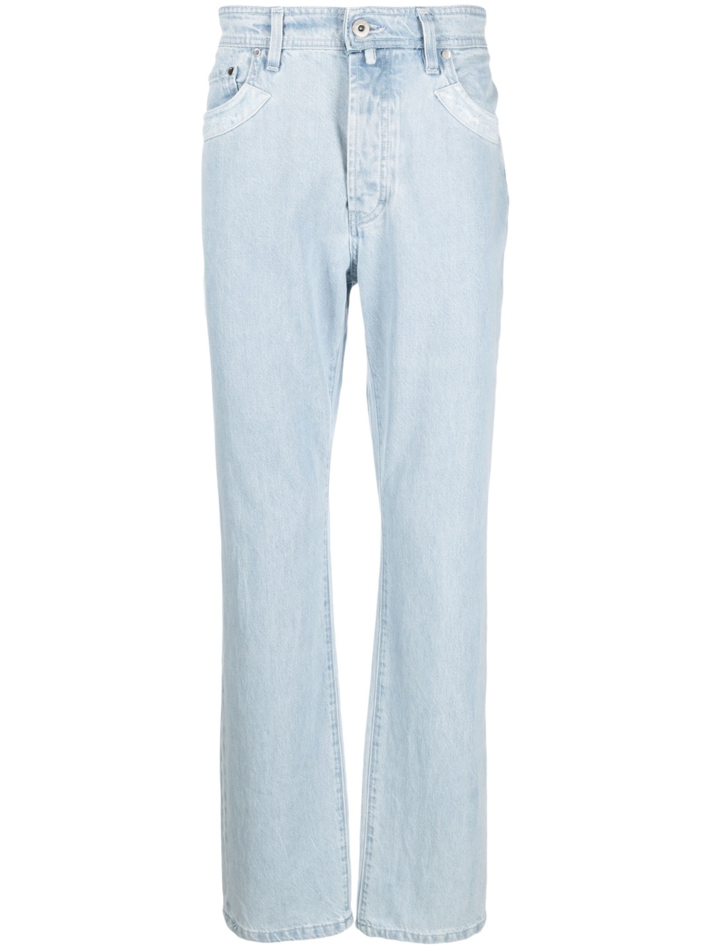 logo-patch straight-leg jeans - 1