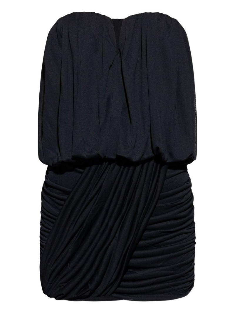 strapless pleated dress 1