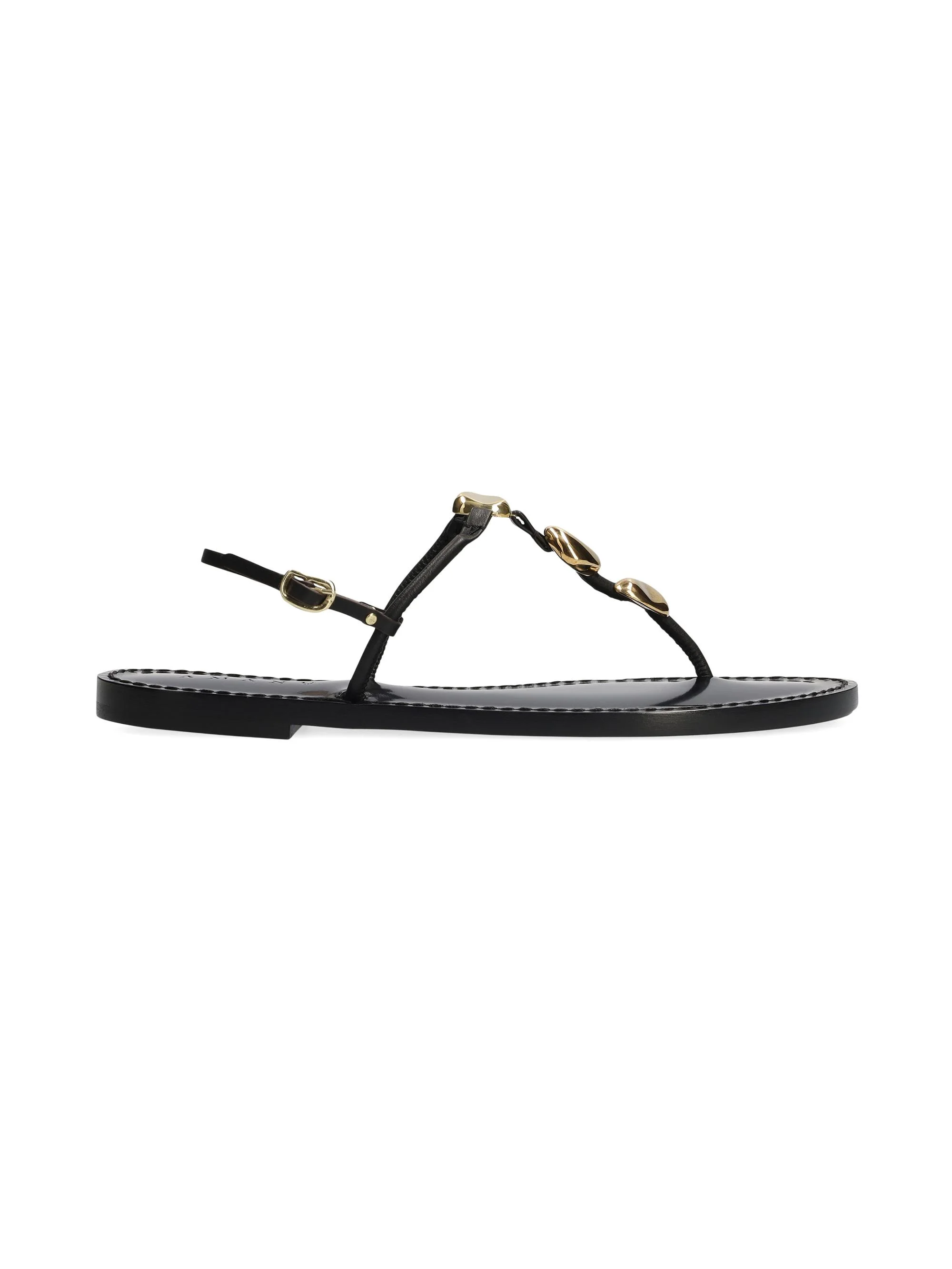 Women's The Nairobi Beaded Leather Sandals - Black - 1