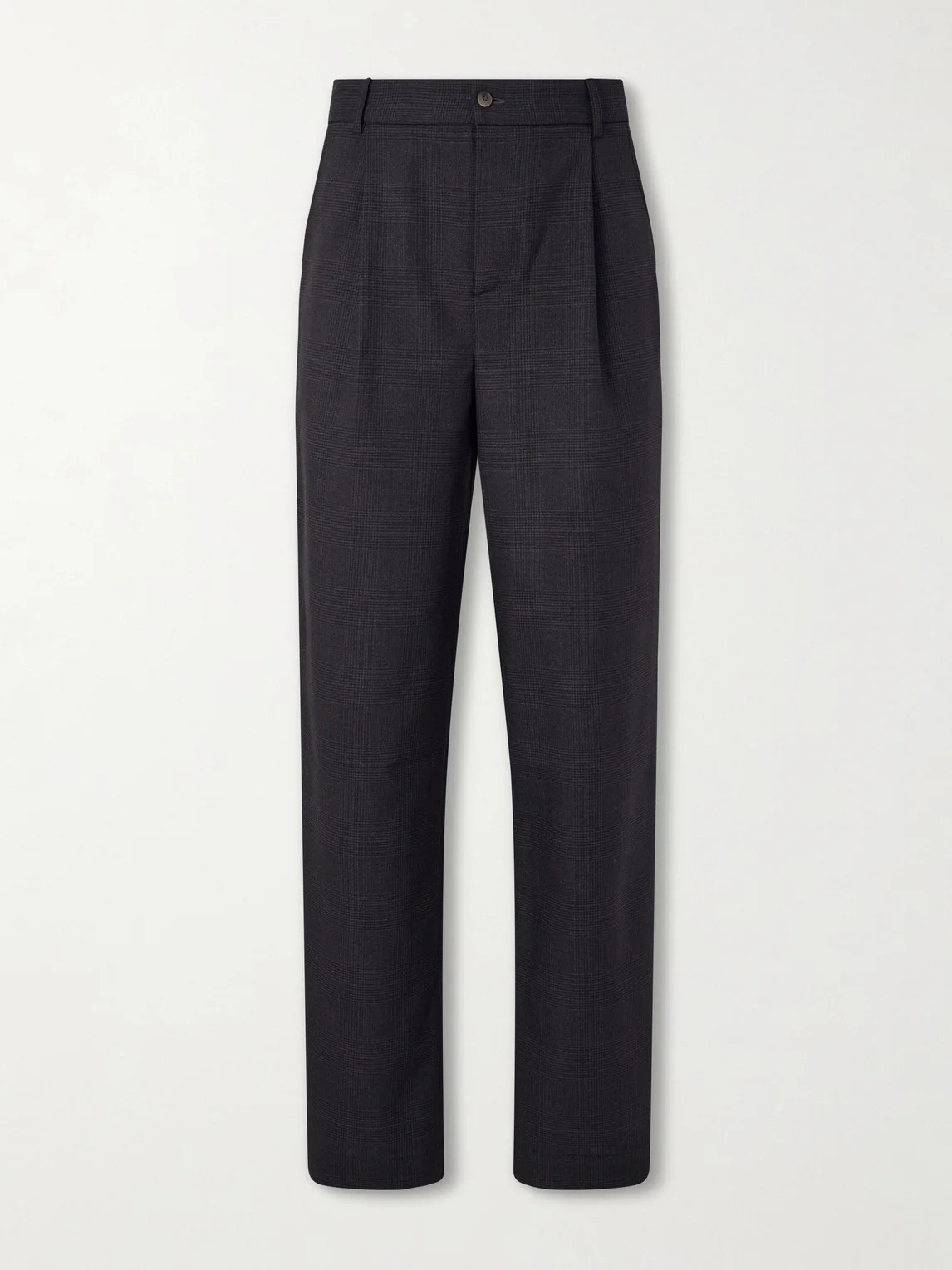 Grandad Straight-Leg Wool Trousers - 1