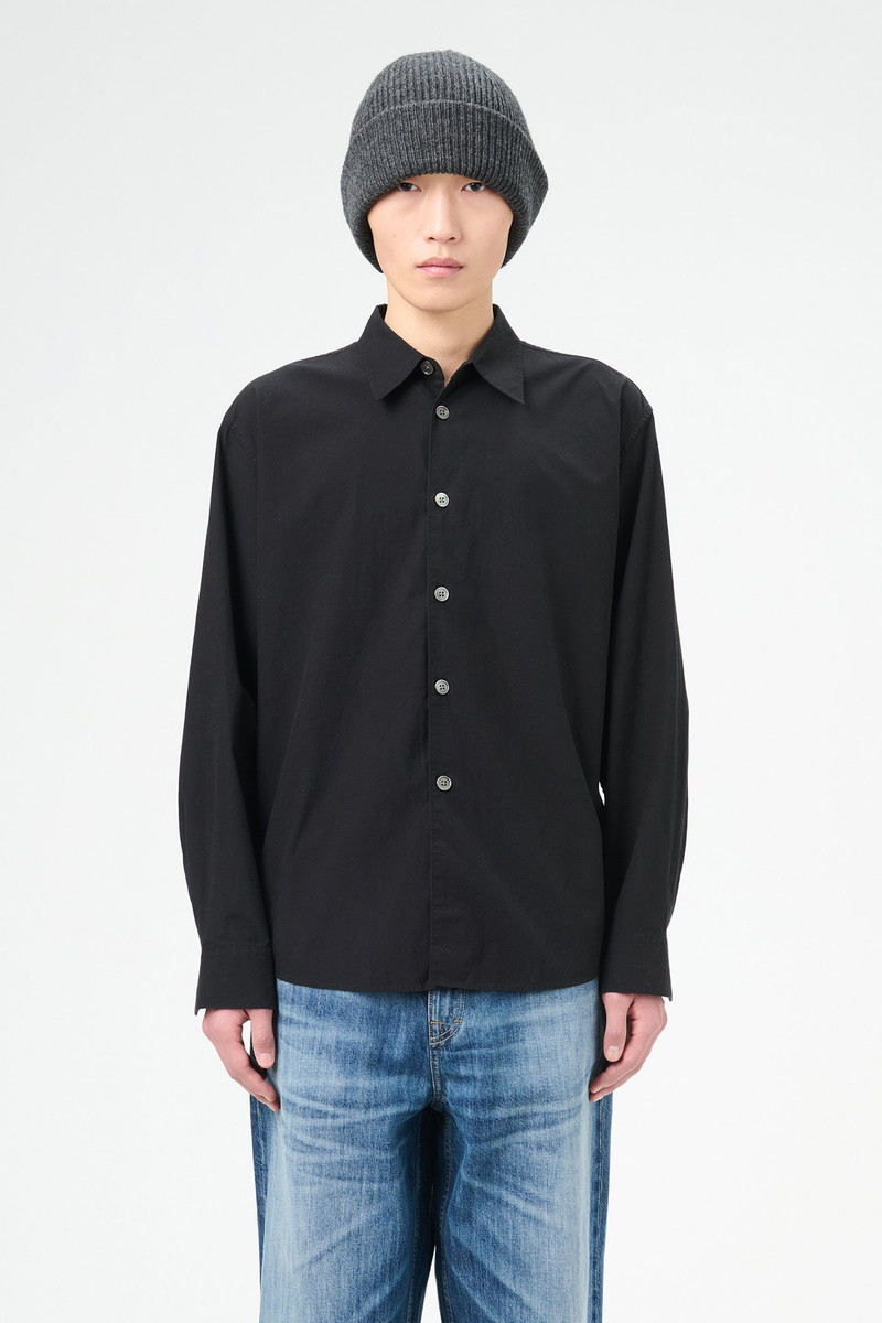 Our Legacy Beyond Shirt Black Liquid Poplin outlook