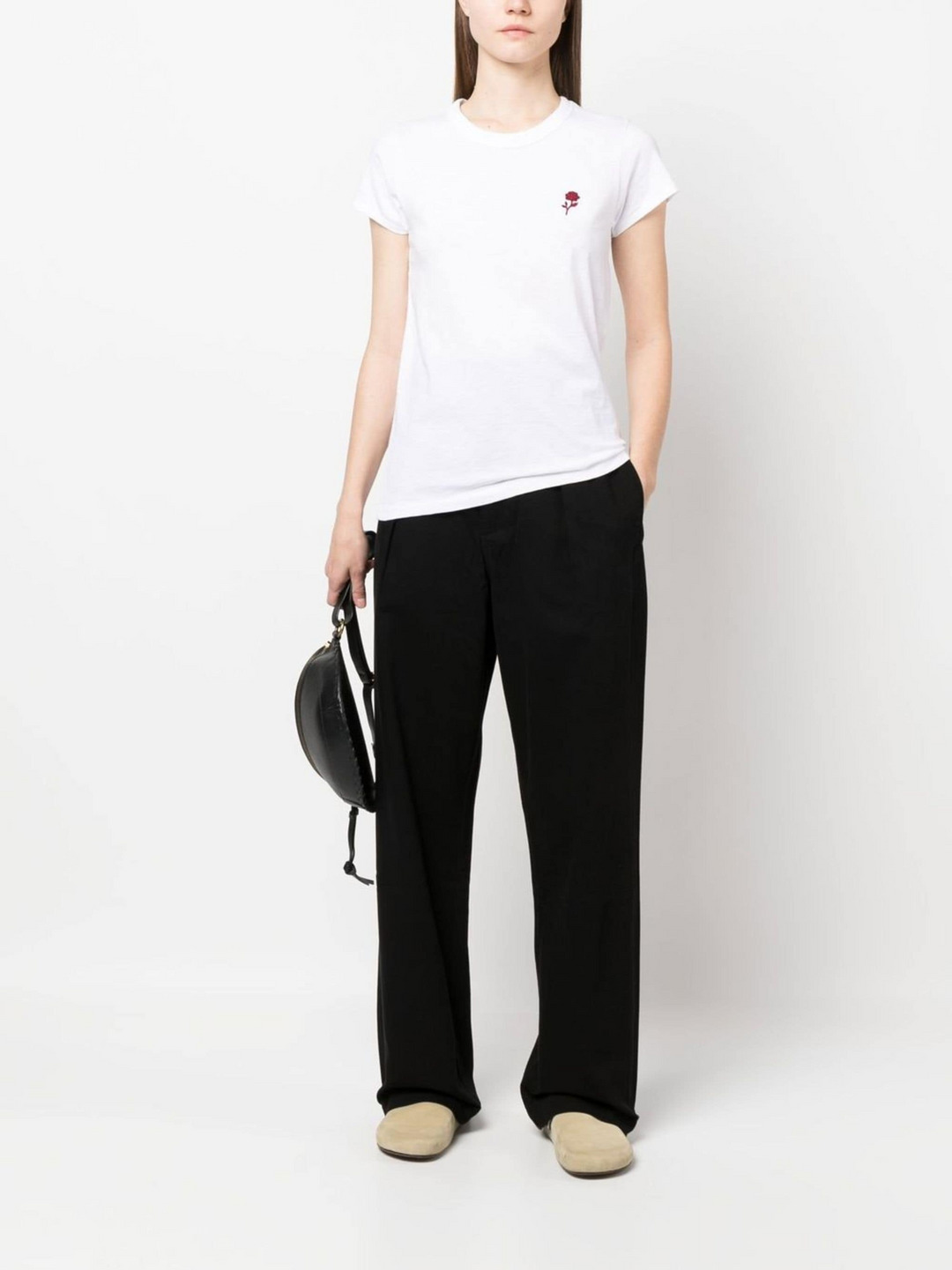 High-Rise Pleated Denim Trousers - 2