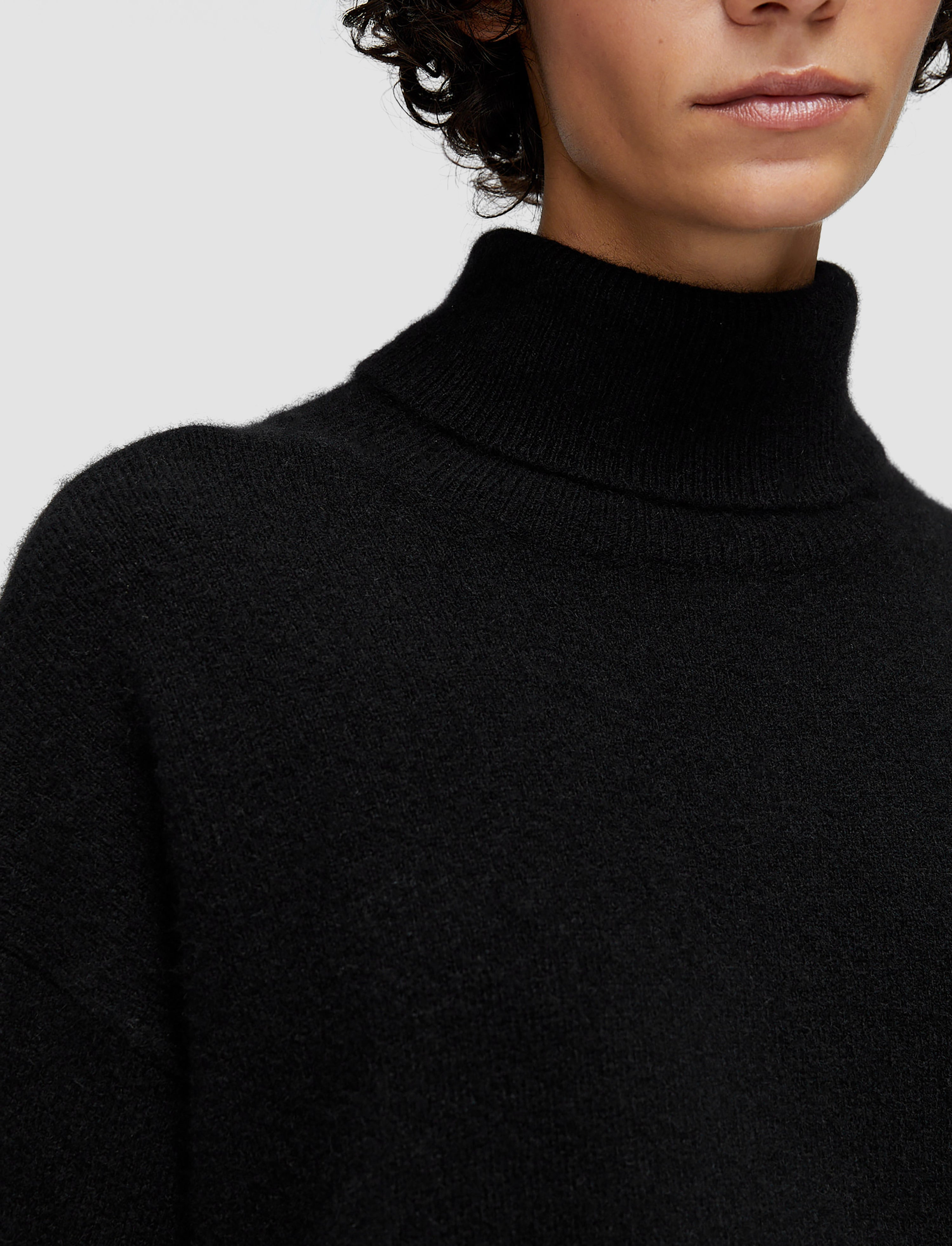 Brushed Cashmere High Neck Jumper - 5