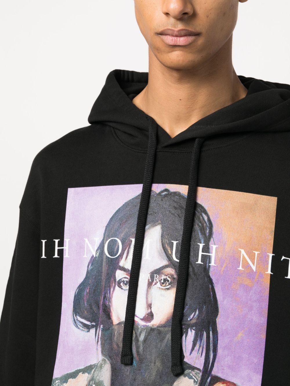 graphic-print cotton hoodie - 5