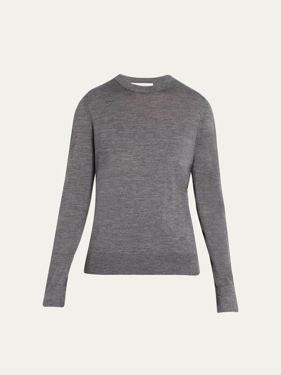 Crewneck Wool-Blend Sweater - 1
