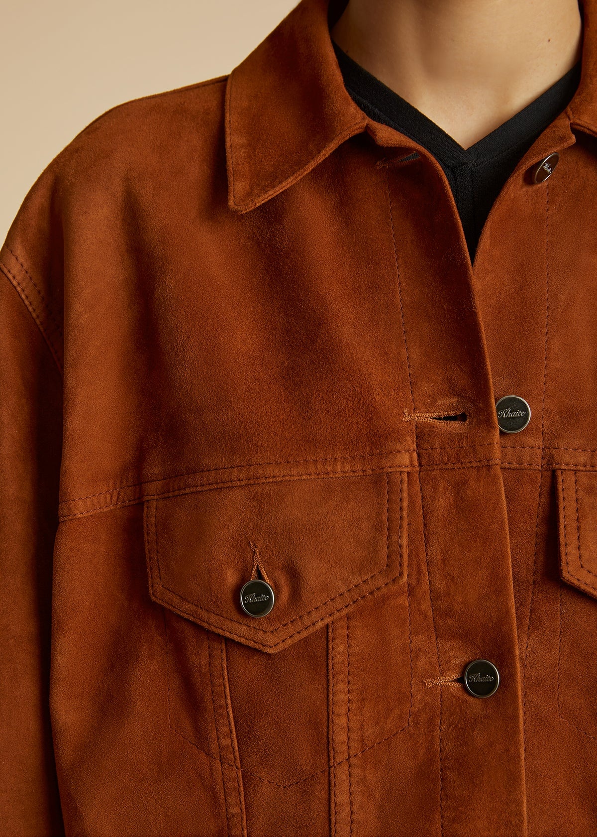 The Ross Jacket in Rust Suede - 5