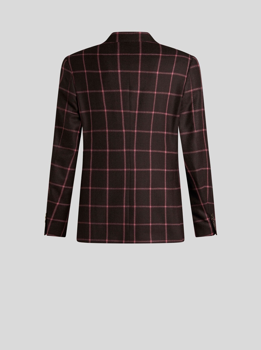 CHECK JACQUARD BLAZER - 4