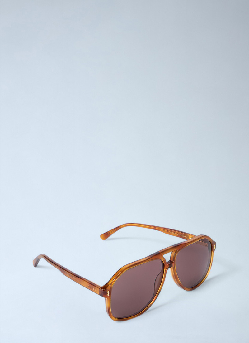 GUCCI Aviator Tortoiseshell Sunglasses outlook