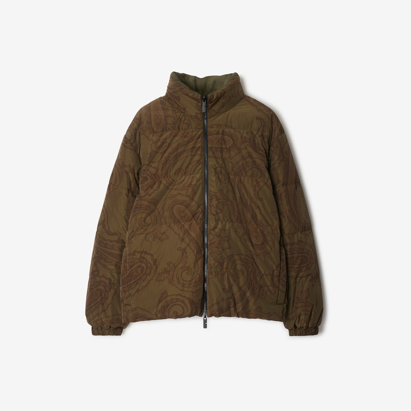 Reversible Paisley Nylon Puffer Jacket 1