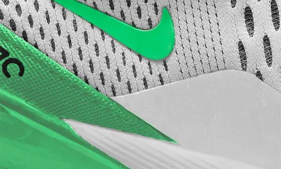 Air Max 270 Sneaker in White/Green Shock-White-Black - 6