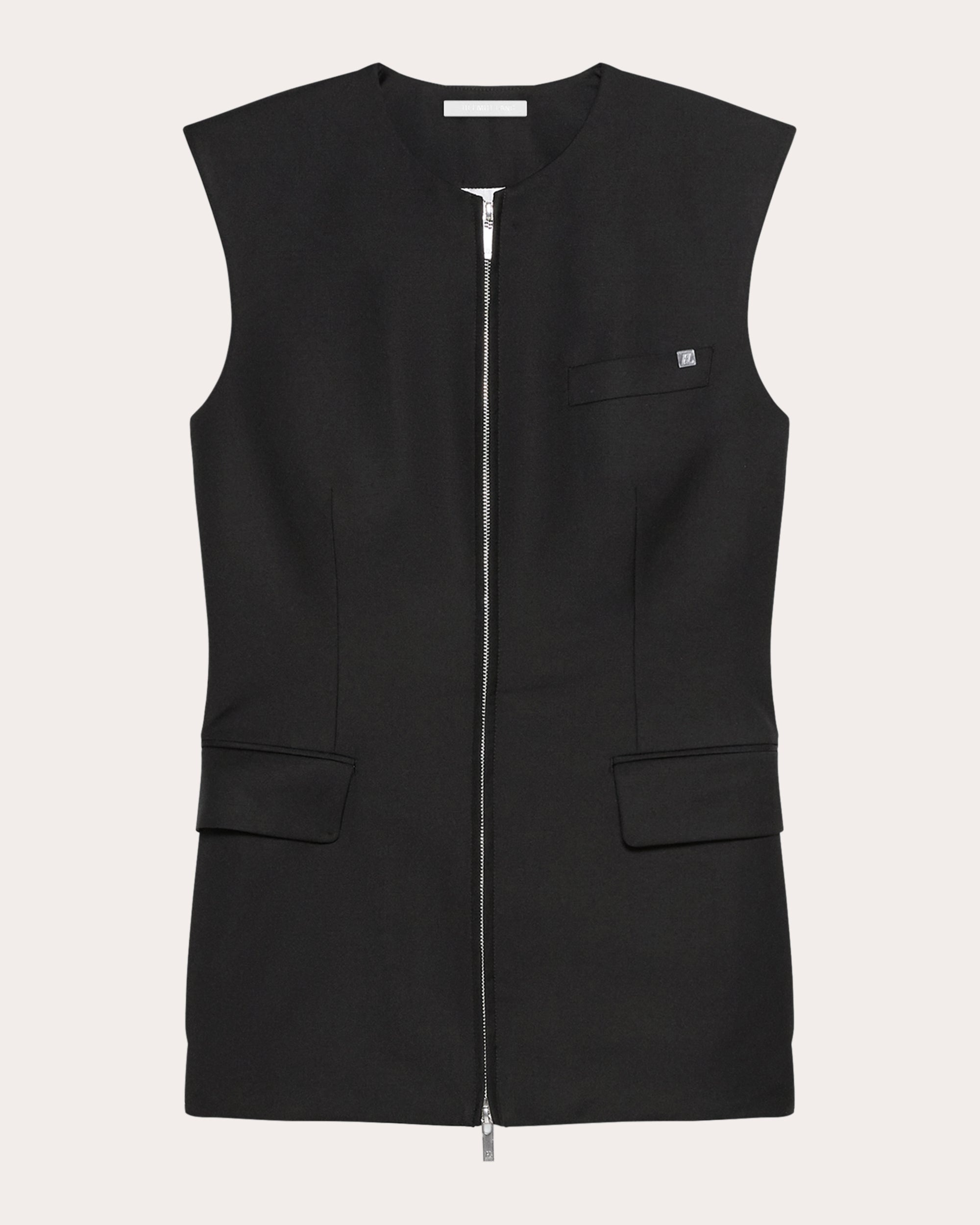 Zip Front Wool Vest - 6