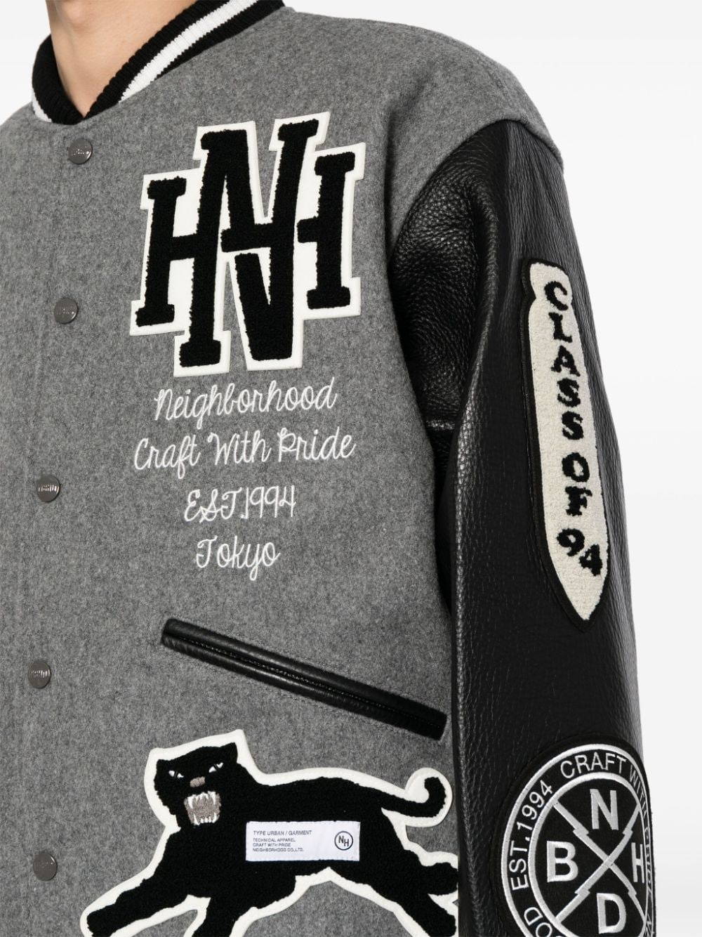 logo-patch varsity jacket - 5