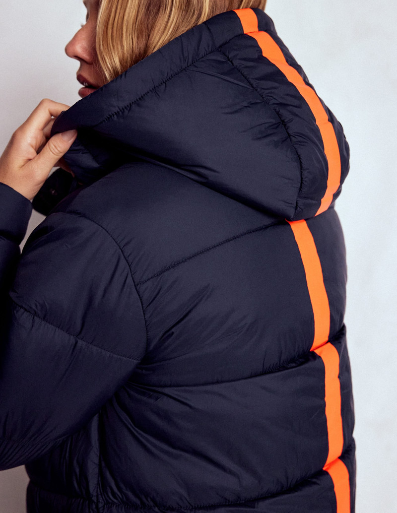 Longline Padded Coat-Navy 7