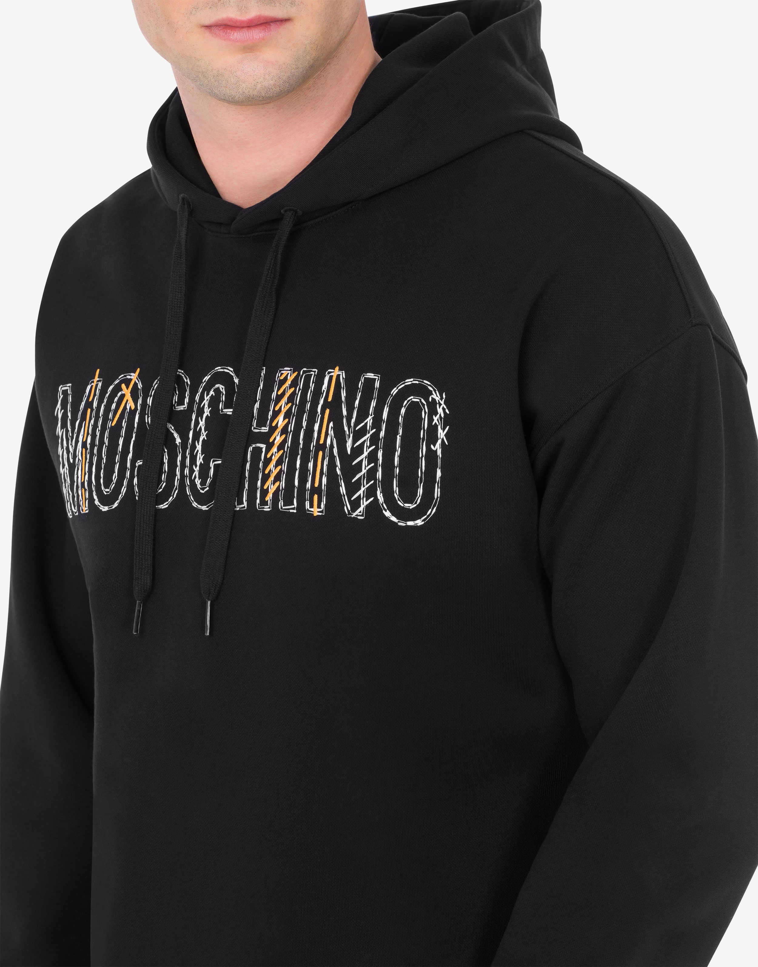 STITCHING LOGO HOODIE - 4