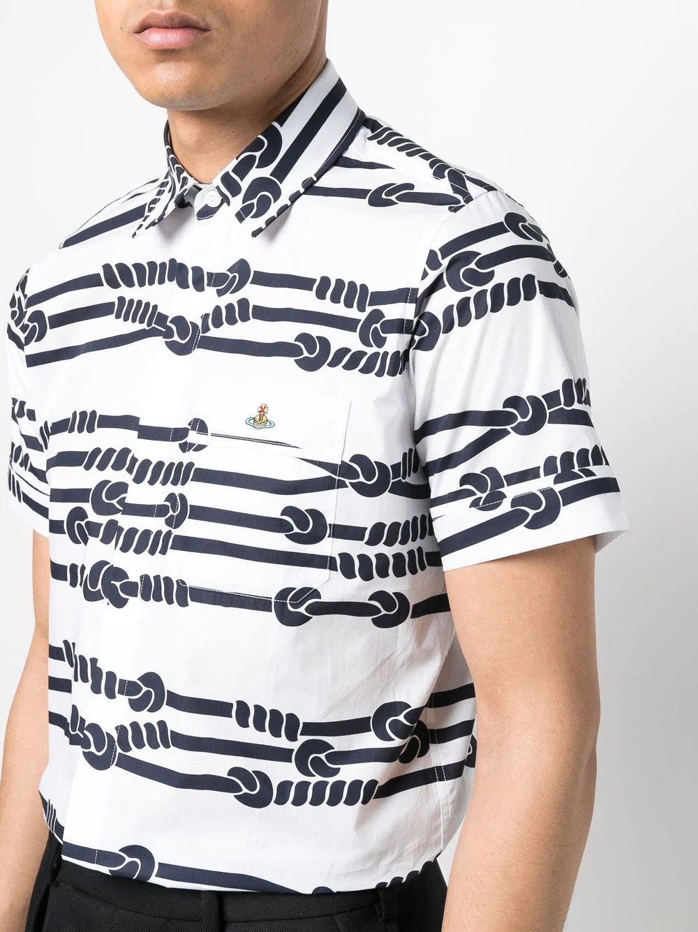 rope-print pocket shirt - 5