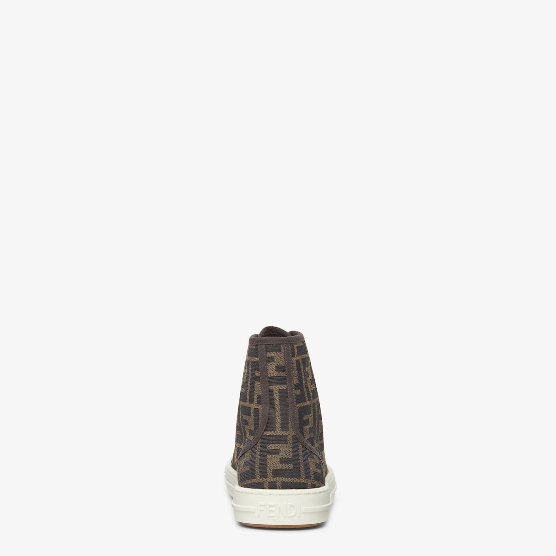 Compact, light design Fendi Domino sneakers. Made of canvas with jacquard FF motif in shades of brow - 3