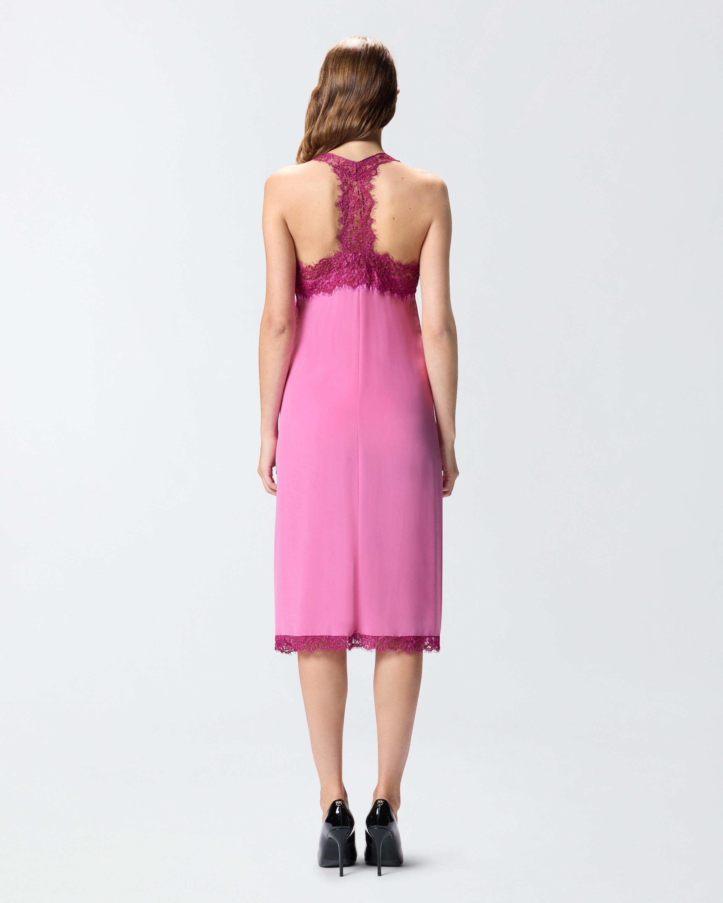 SILK AND LACE LINGERIE DRESS - 4