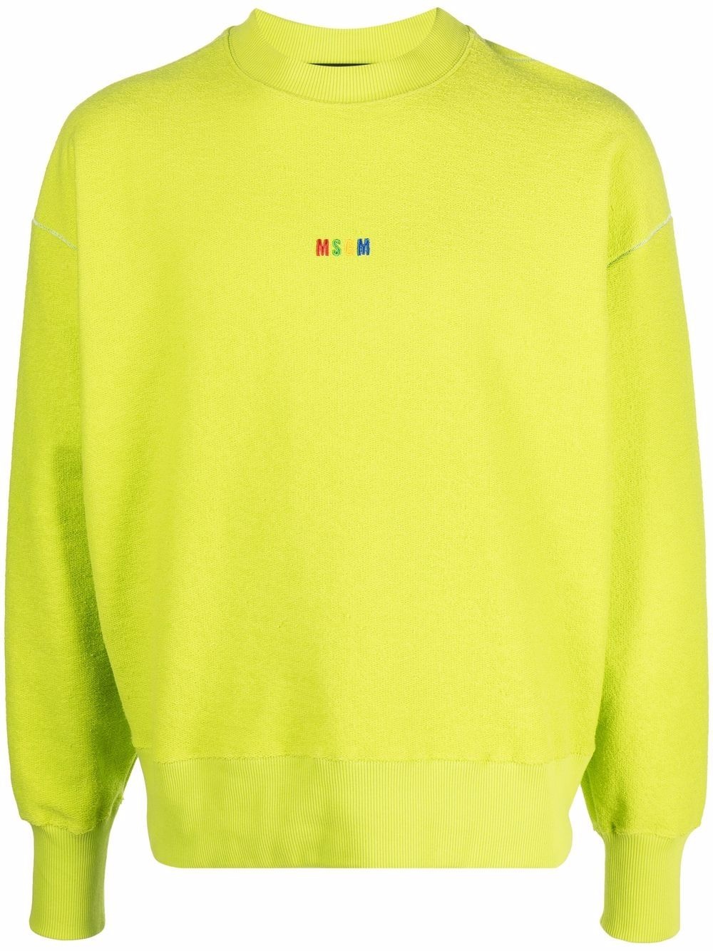 embroidered logo crew-neck sweatshirt - 1