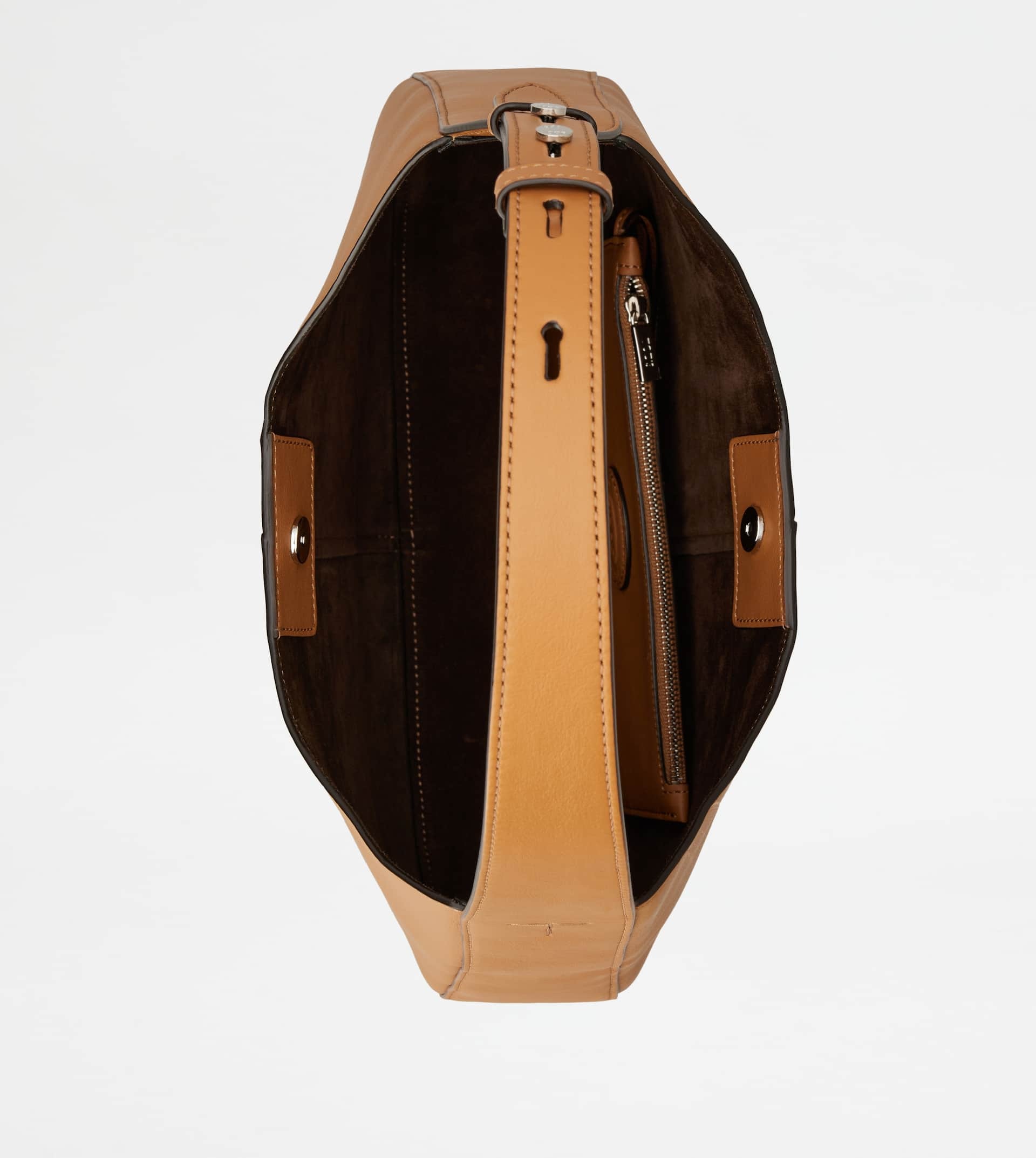 TOD'S DI BAG HOBO IN LEATHER SMALL - BROWN - 4