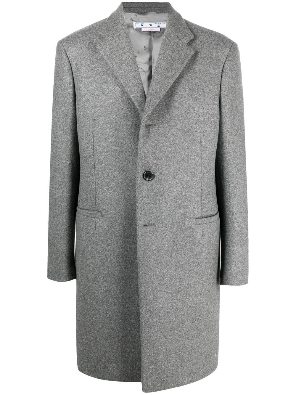 single-breasted tailored coat - 1