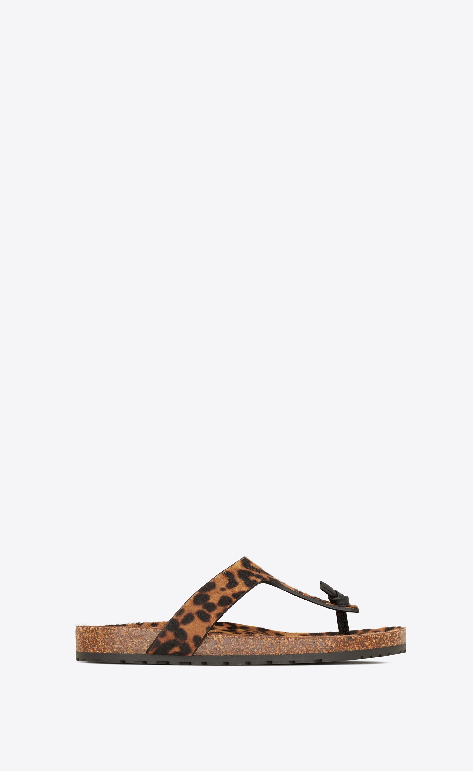 jimmy flat sandals in leopard-print pony-effect leather - 1