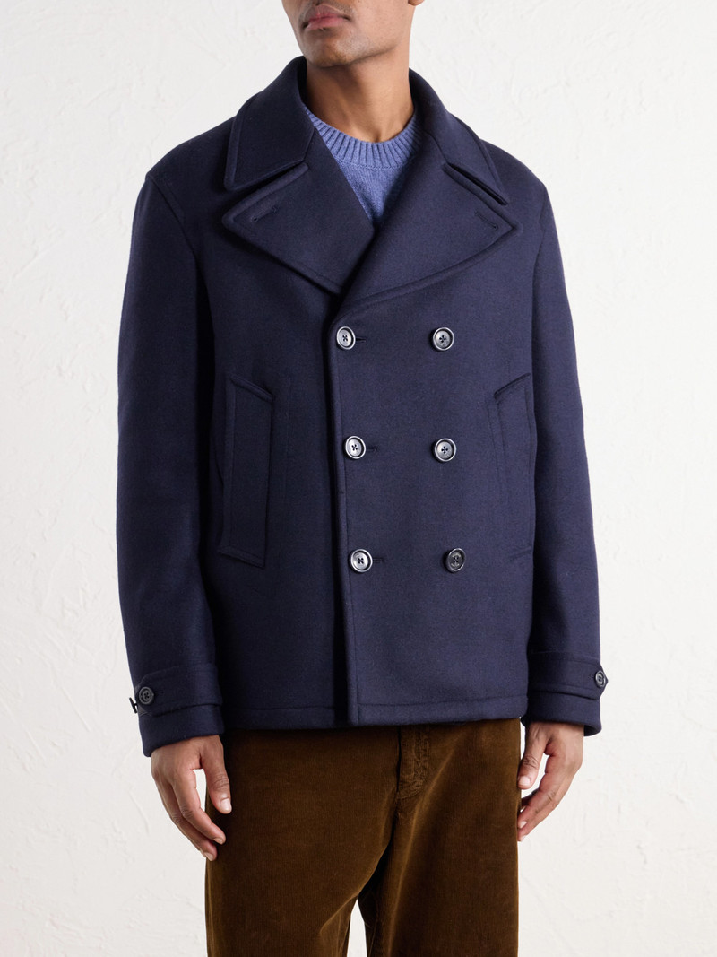 Ben Padded Wool-Blend Felt Peacoat 3
