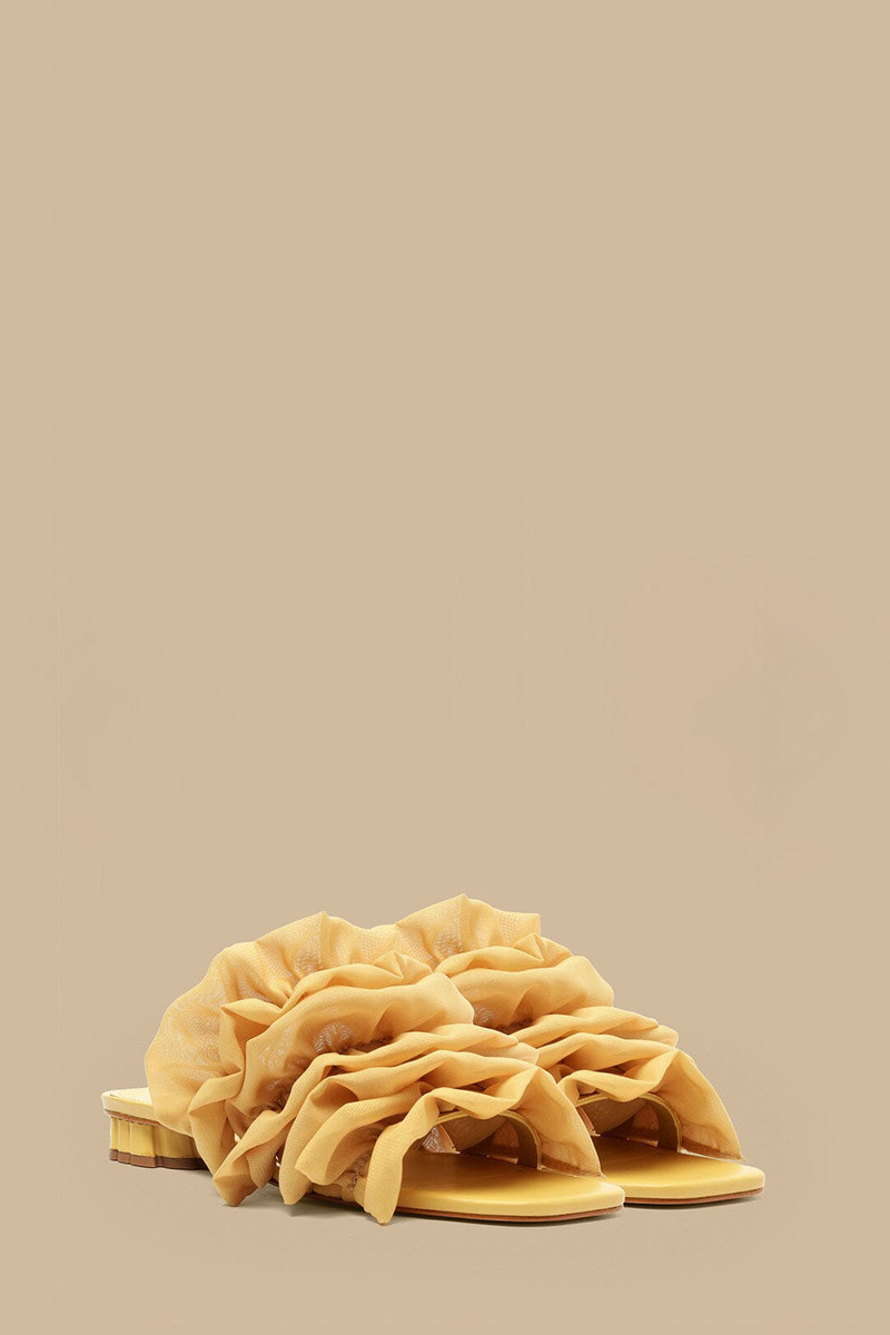 FARM RIO Buttermilk Ruffled Flat Sandal outlook