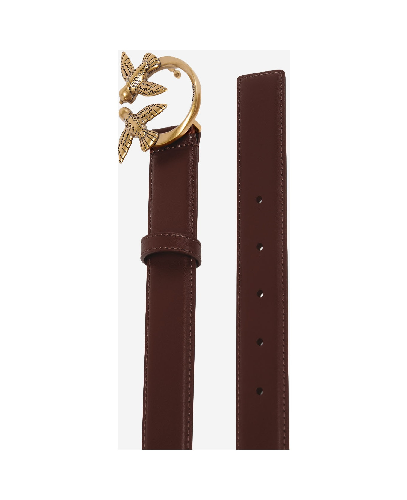 Leather Belt With Logo - 2