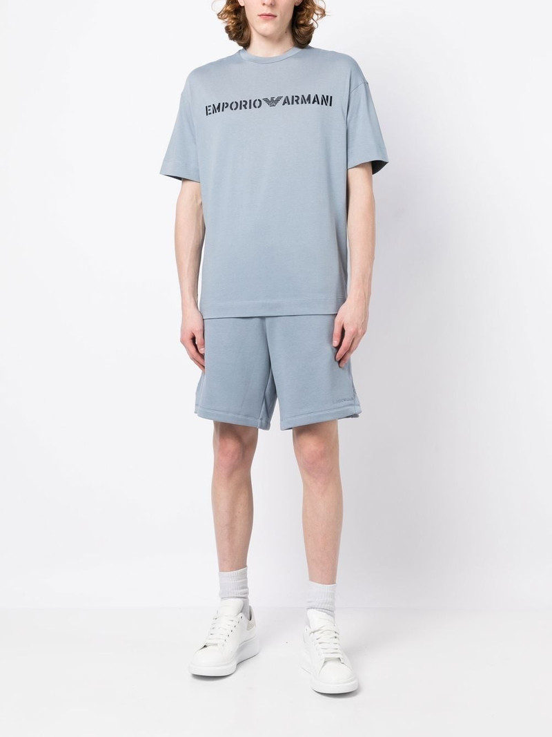 EMPORIO ARMANI elasticated-waist bermuda shorts outlook