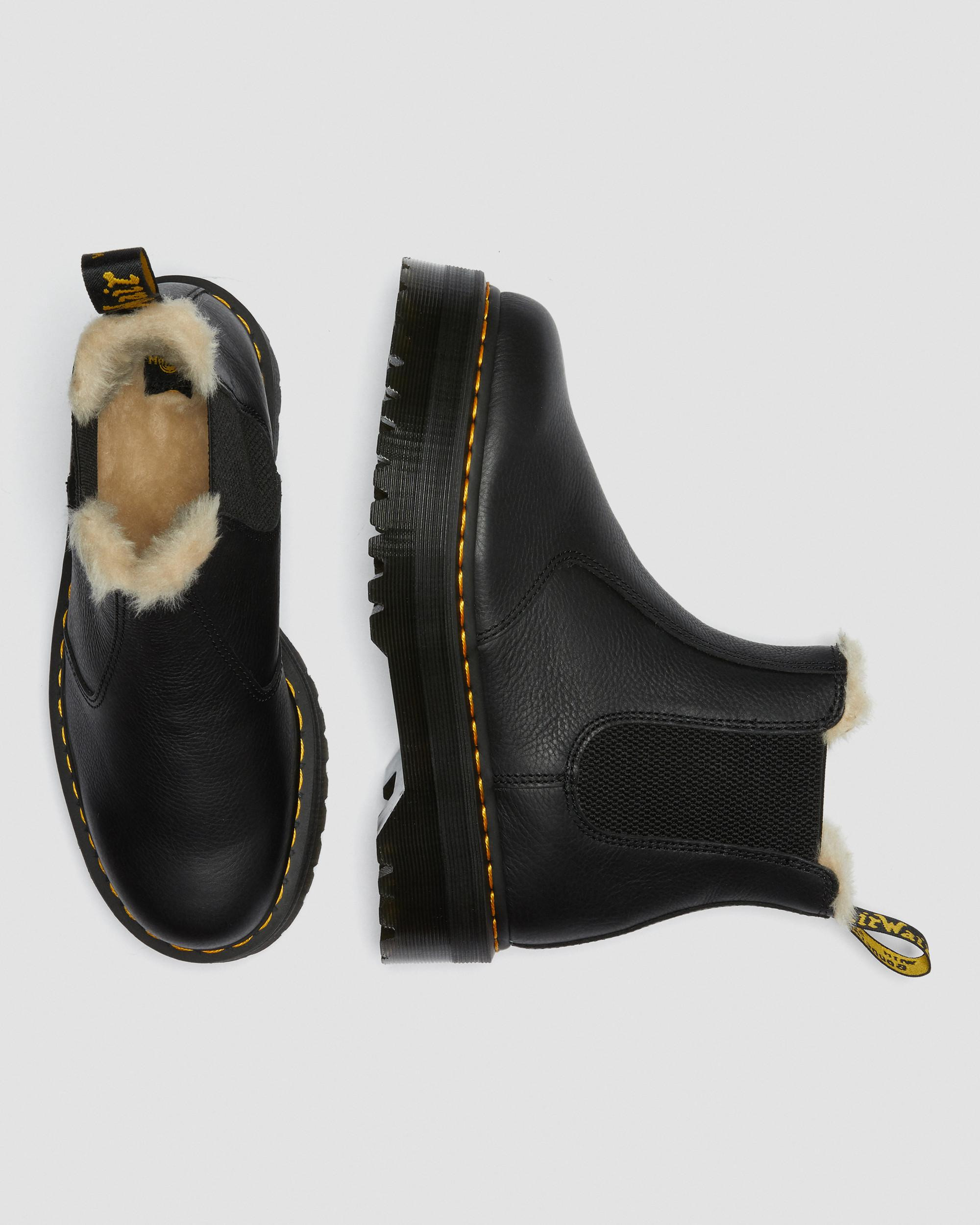 2976 Faux Fur Lined Platform Chelsea Boots - 2