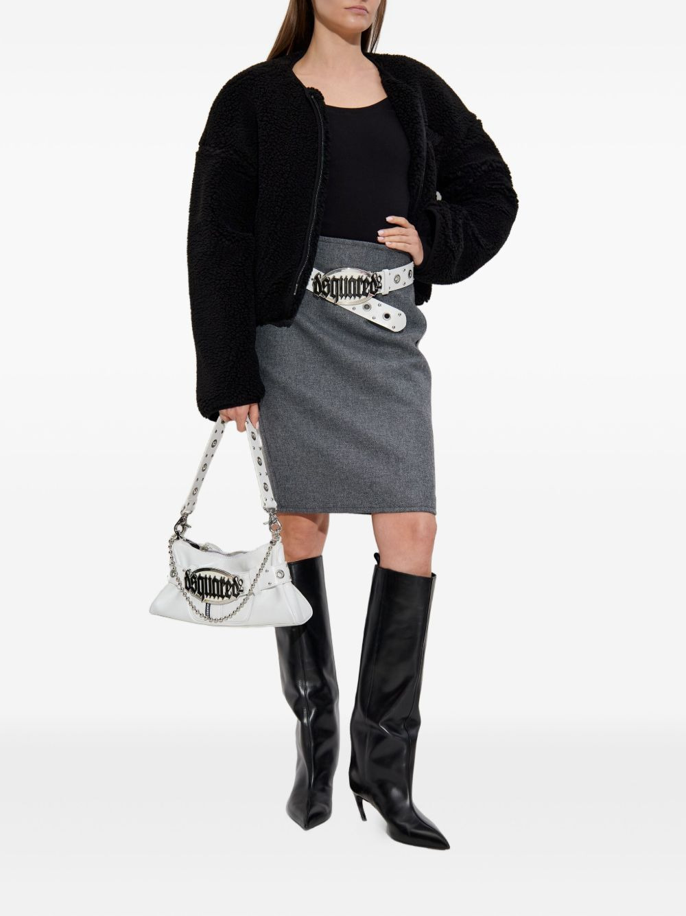 round-neck long-sleeve top - 2