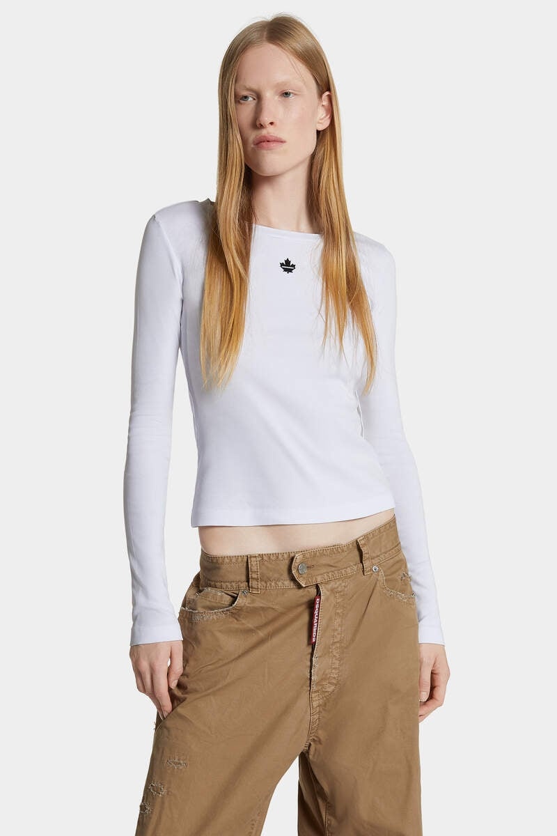LONG MINI FIT MAPLE LEAF T-SHIRT - 3