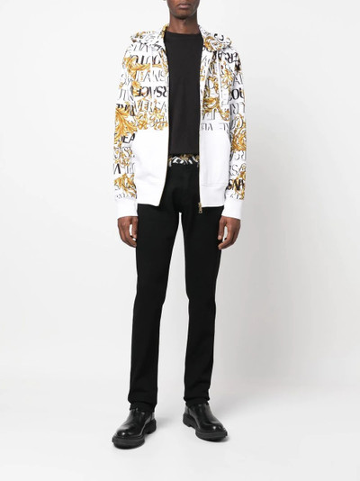 VERSACE JEANS COUTURE logo-baroque-print hoodie outlook