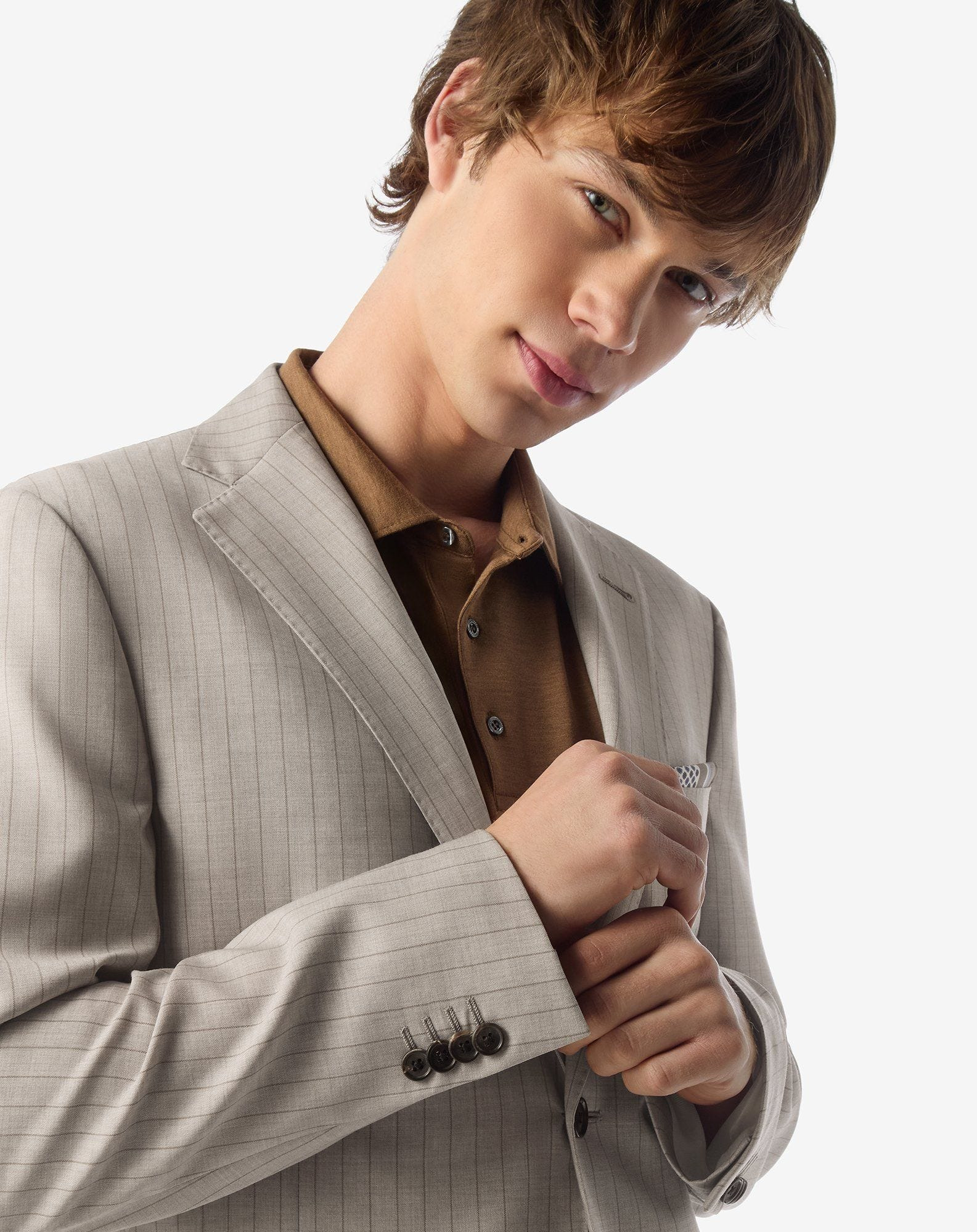 Beige pure wool suit - 6