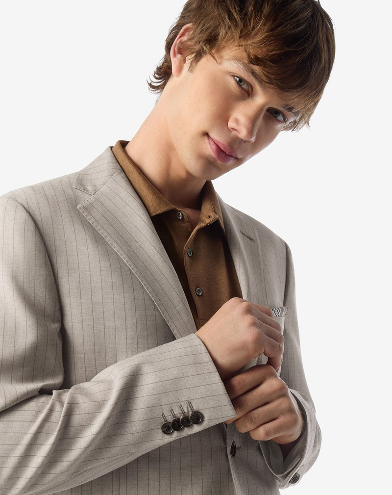Beige pure wool suit 6