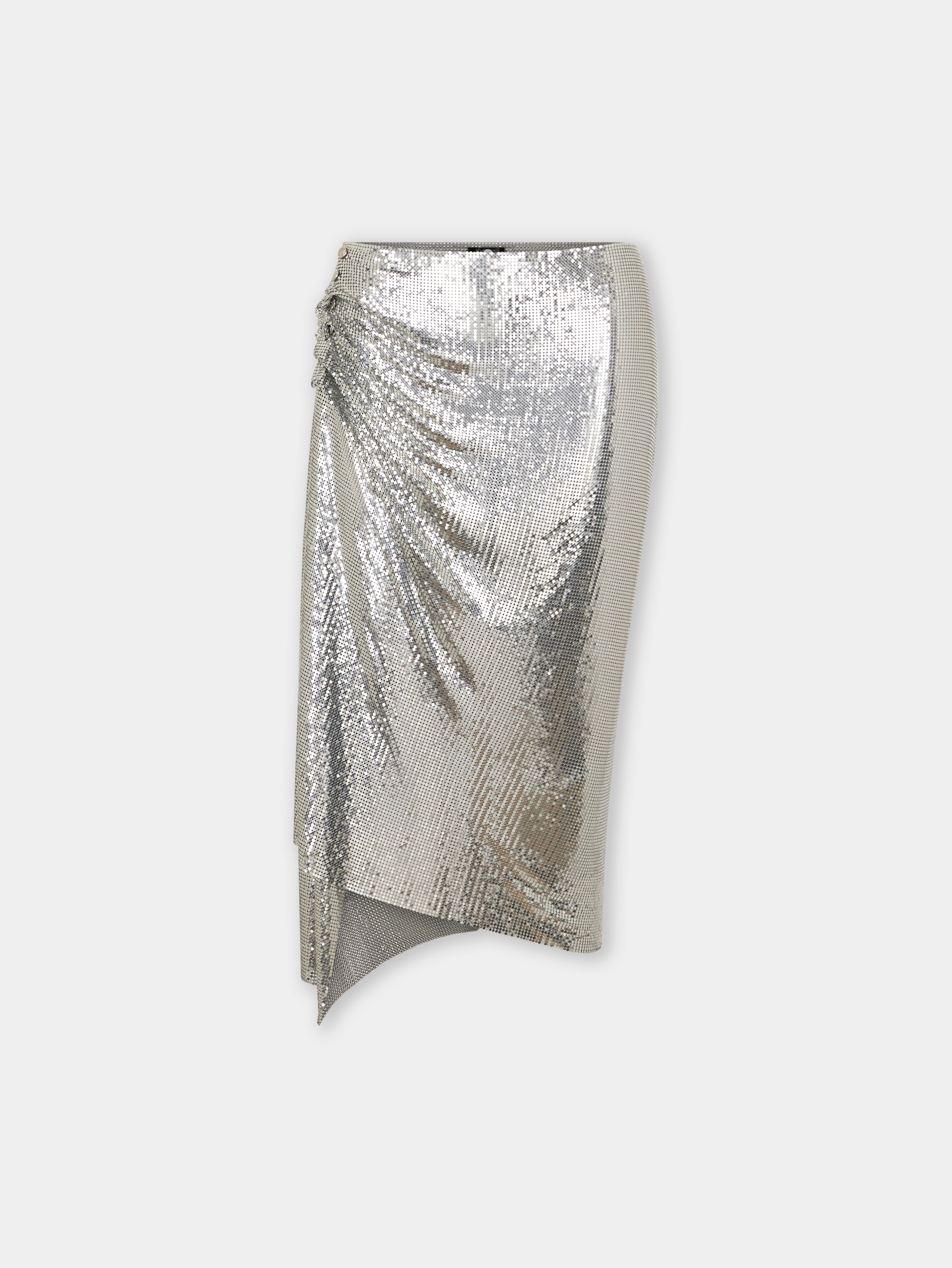 SILVER DRAPED SKIRT IN CHAINMAIL - 1