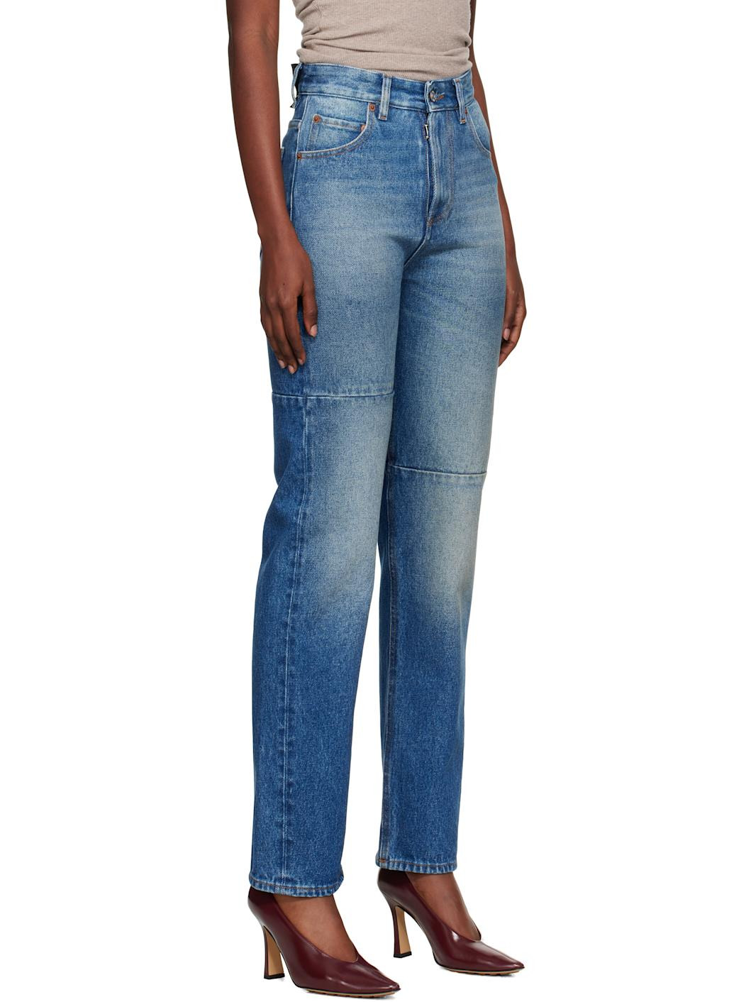 Blue Tapered Jeans - 2