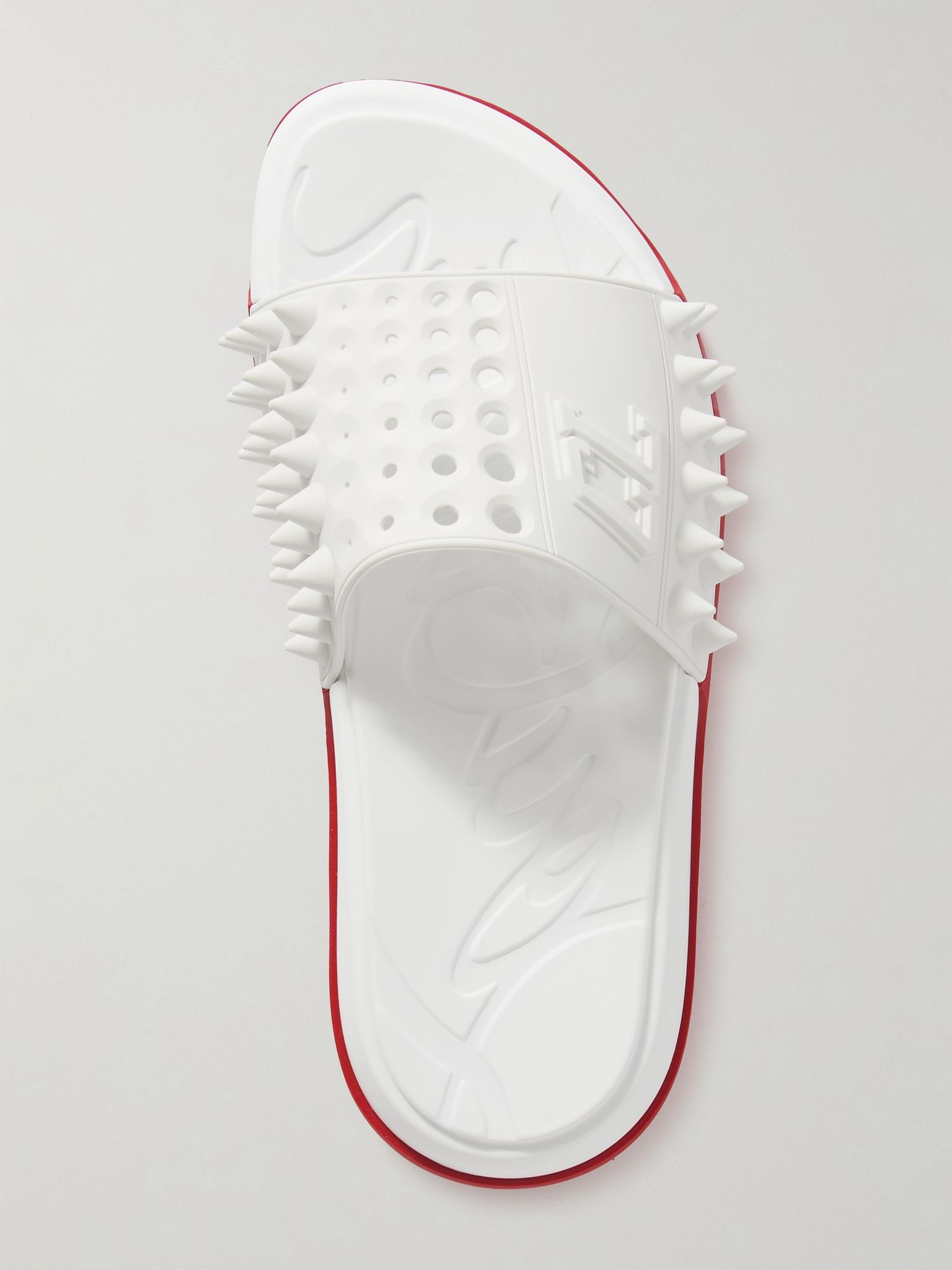 Take It Easy Donna spiked rubber slides White - 5