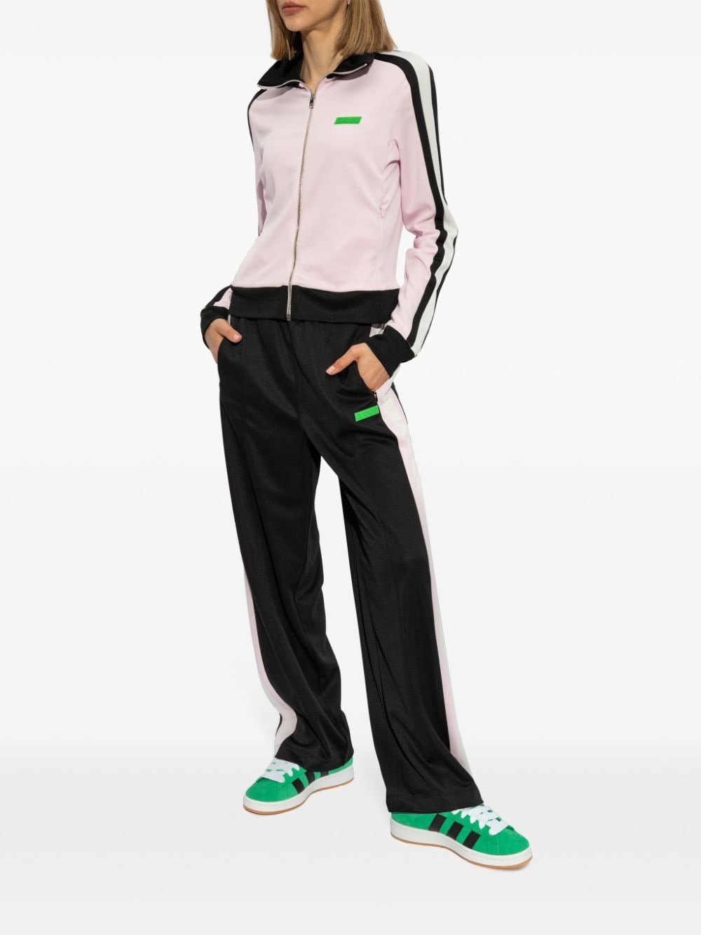 logo-patch high-neck track jacket - 2