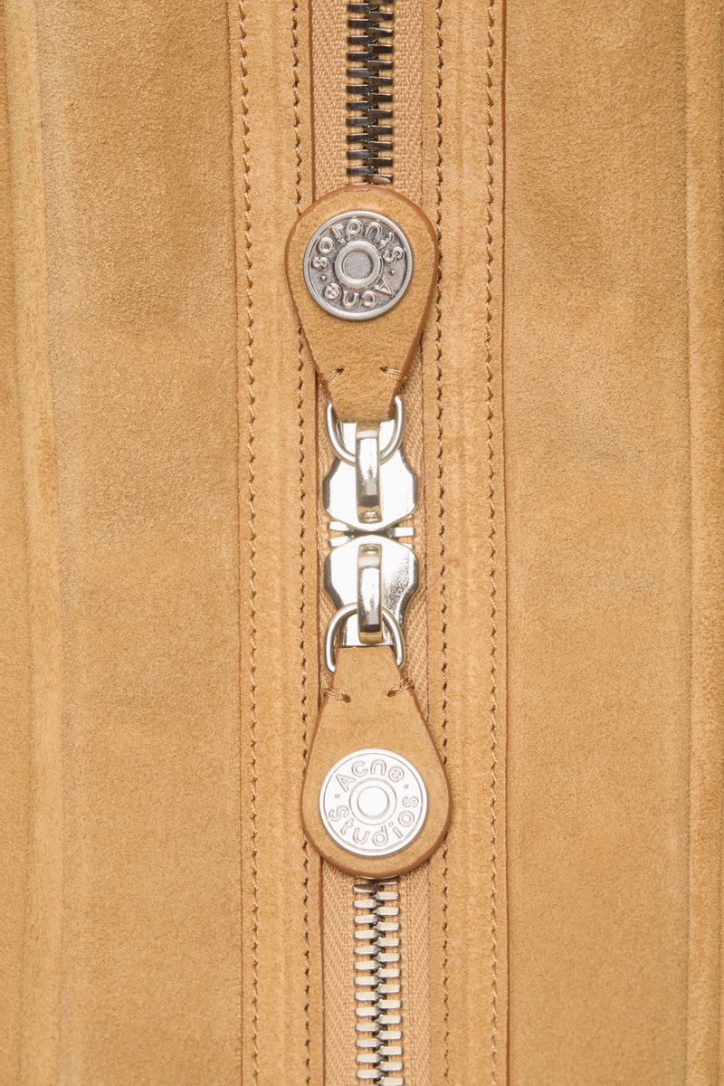 Acne Studios Camero Camera Suede Shoulder Bag - Sesame beige outlook