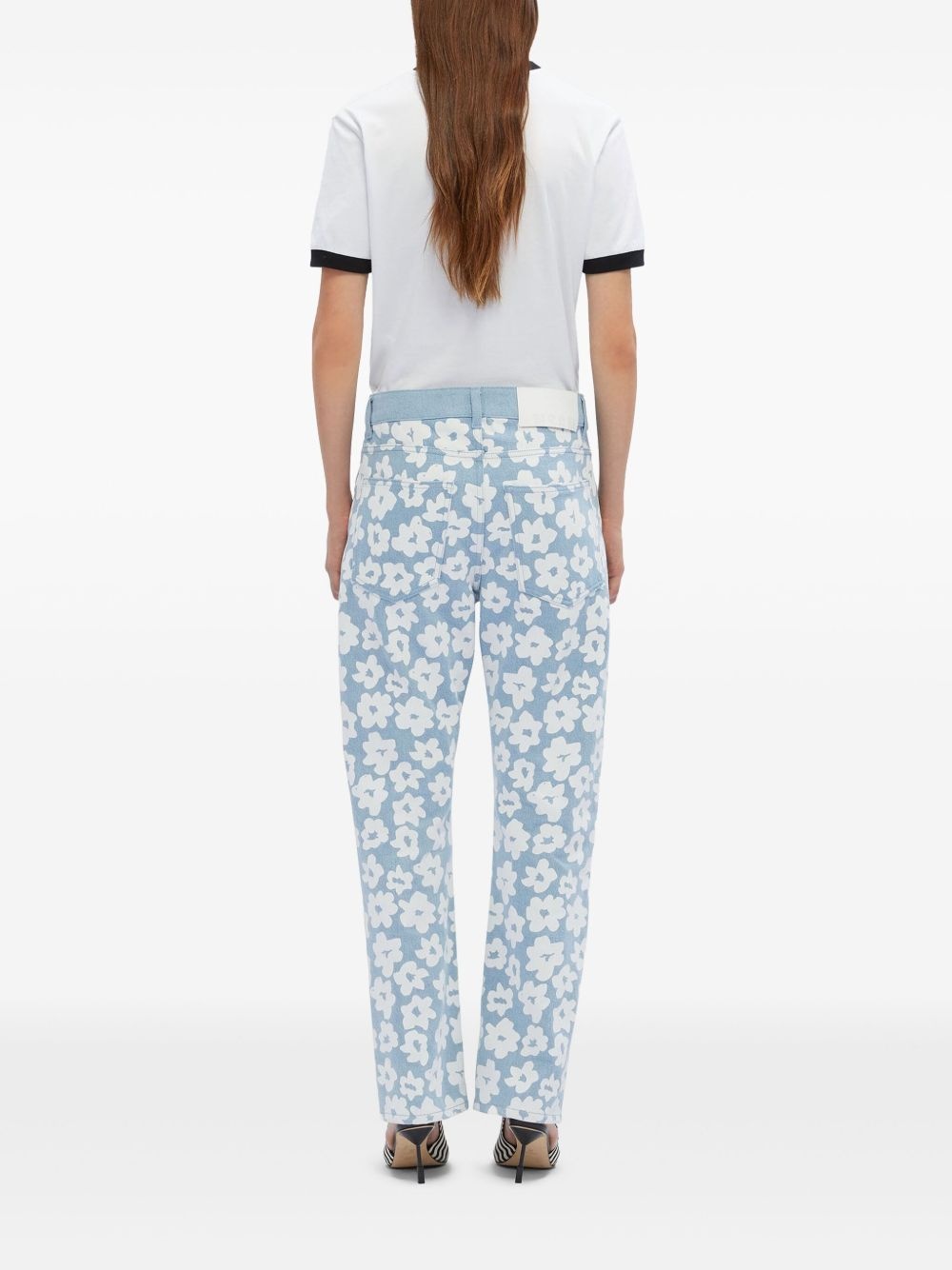 floral-print straight pants - 4