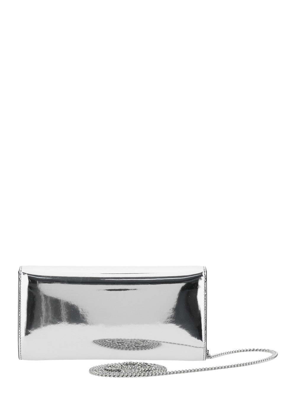 Jimmy Choo Women 'Emmie' Metallic Envelope Clutch With Logo Lettering On The Front And Chain-Link Sh - 4
