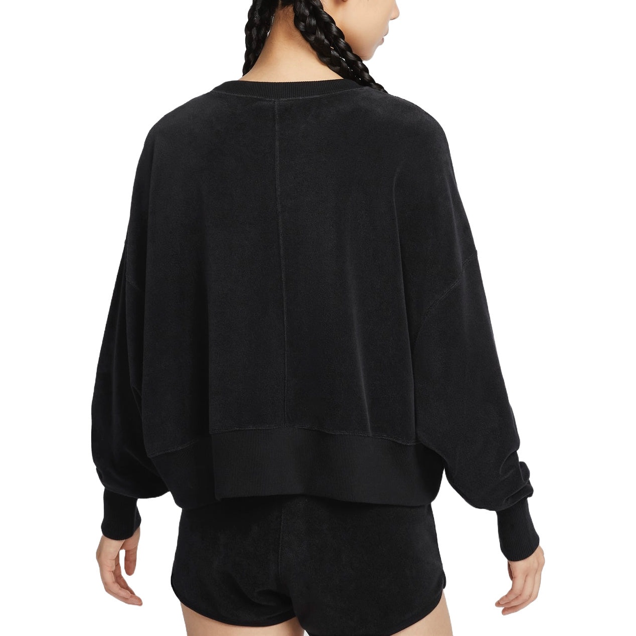 (WMNS) Nike Court Heritage Over-Oversized Crewneck Graphic Tennis Sweatshirt Asia Sizing 'Black' FQ2 - 2